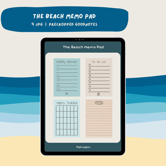 [Free] The Beach Memo Pad